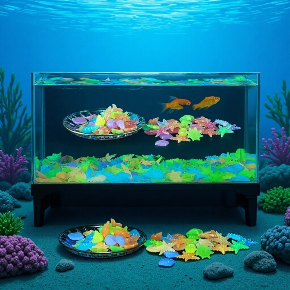 Aquarium Marine Fish - Świecące, luminousowe kamienie oceaniczne, fluorescencyjne muszle