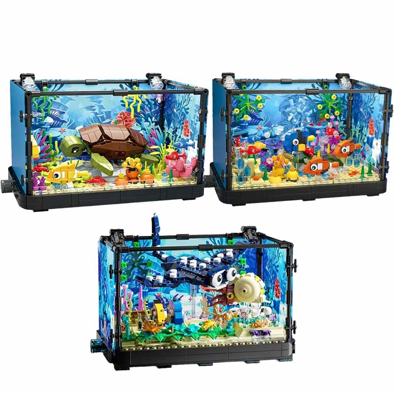 Aquarium Marine Fish - Zestaw klocków do budowy akwarium ze